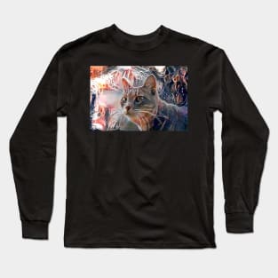 Trippy Space Cat - Psychedelic 60s Long Sleeve T-Shirt